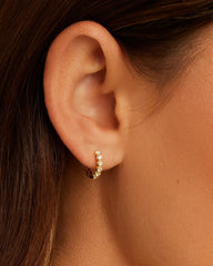 Madison Huggie earring in 18k Gold Plated from Gorjana.