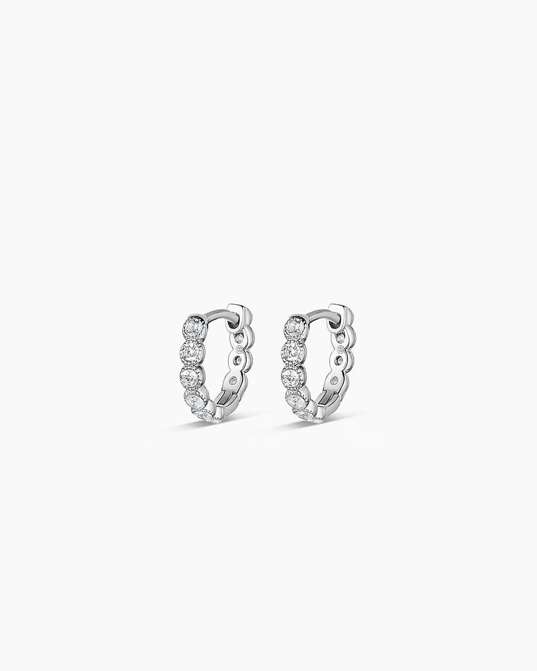 Madison Huggie earring in Silver Plated from Gorjana.