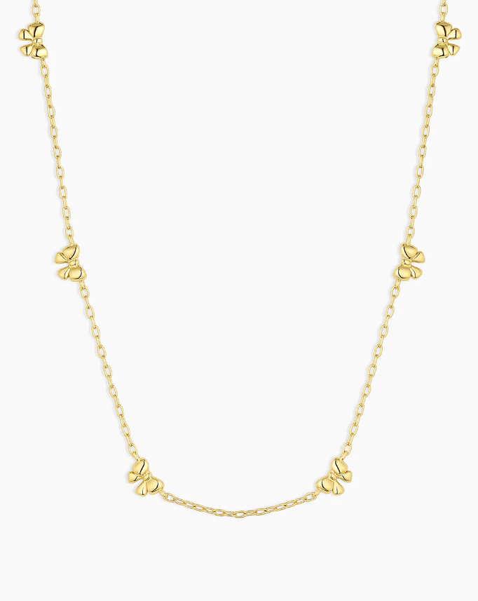 Mini Bow Necklace - Gold