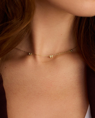 Mini Bow Necklace - Gold