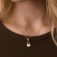 Padlock Parker Charm - Gold - Mother Of Pearl