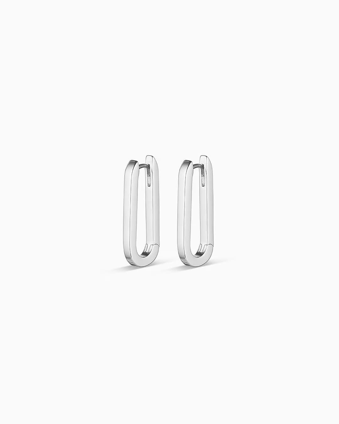 Silver plated parker huggie earrings from the jewelry brand Gorjana.