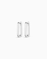 Silver plated parker huggie earrings from the jewelry brand Gorjana.