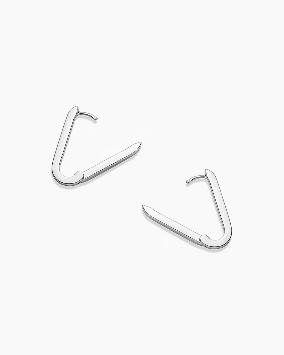 Silver plated parker huggie earrings from the jewelry brand Gorjana.