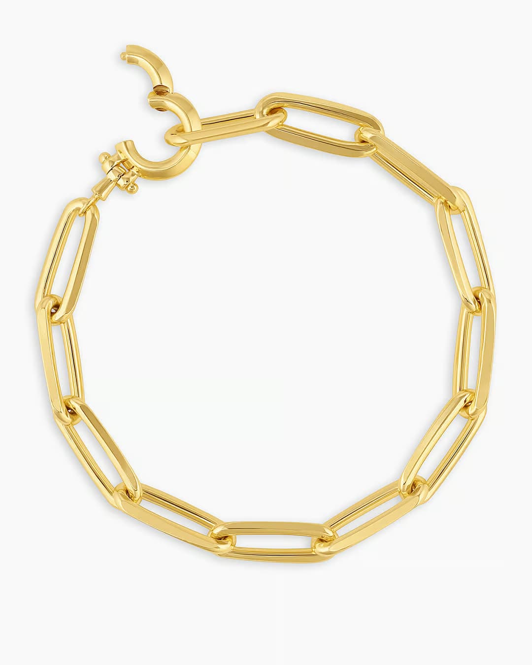 18k gold XL sized chain bracelet from the jewelry brand Gorjana.