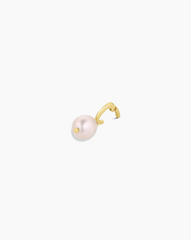 Pink Pearl Parker Charm - Gold / Pink Freshwater Pearl