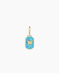Power Gemstone Healing Parker Charm - 18K Gold Plated / Turquoise