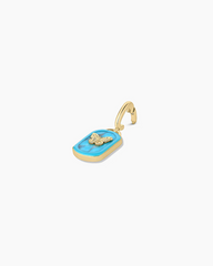 Power Gemstone Healing Parker Charm - 18K Gold Plated / Turquoise