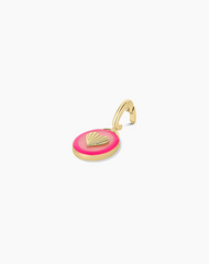 Power Gemstone Love Parker Charm - 18K Gold Plated / Rose Quartz