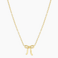 Put a Bow on it Necklace - Gold