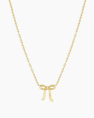 Put a Bow on it Necklace - Gold