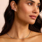 Silver plated single huggie earring from the jewelry brand Gorjana.