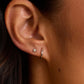 Rhodium Plated single huggie earring from the jewelry brand Gorjana.