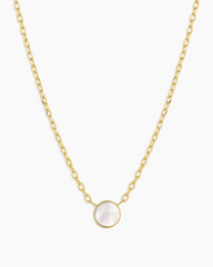 Rose Marble Coin Necklace Mother Of Pearl