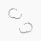 Silver plated Rose Hoop Earrings from the jewelry brand Gorjana.
