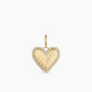Vintage Heart Dot Parker Charm