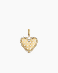 Vintage Heart Dot Parker Charm