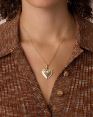 Vintage Heart Dot Parker Charm