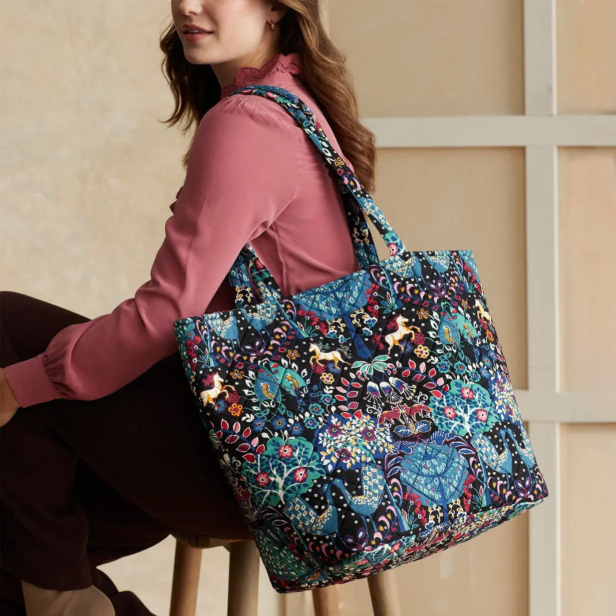 Vera Bradley Grand Tote Enchantment Occasionally Yours