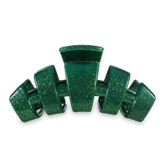 Teleties Classic Green Glitter Large Hair Clip
