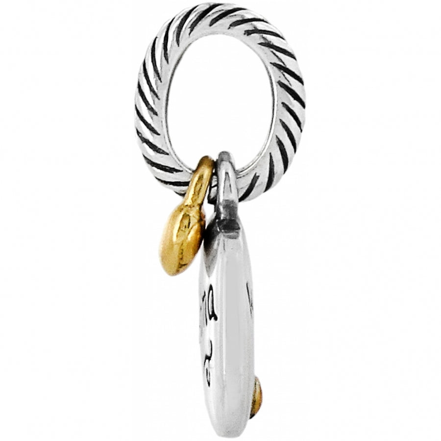 World's Silver Best Grandma Charm Side View