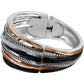 Neptune's Ring Black Hinged Bangle Bracelet Close Up View