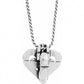 Alcazar Heart Badge Clip Necklace Back View