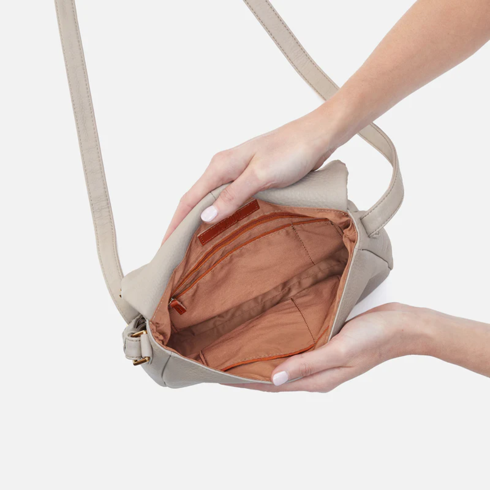 Fern Messenger Crossbody Bag - Taupe - HOBO Brand.