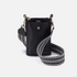 Cass Phone Crossbody in Pebbled Leather - Black - From HOBO brand.