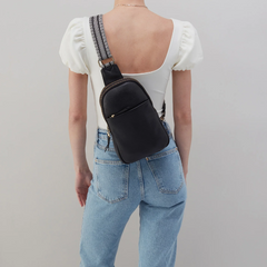 Cass Sling in Pebbled Leather - Black - From HOBO Brand.