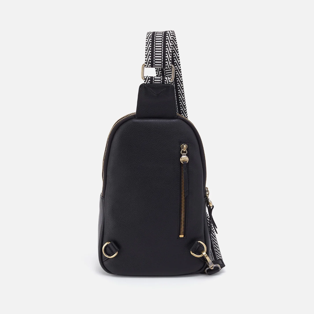 Cass Sling in Pebbled Leather - Black - From HOBO Brand.