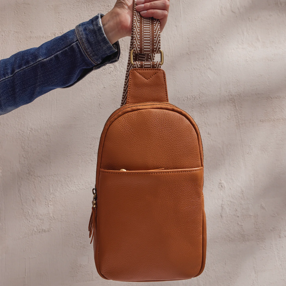 Cass Sling in Pebbled Leather - Butterscotch - From HOBO Brand.