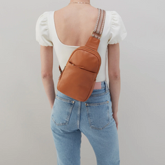 Cass Sling in Pebbled Leather - Butterscotch - From HOBO Brand.