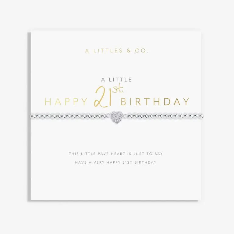 A Little Happy 21st Bracelet Card View