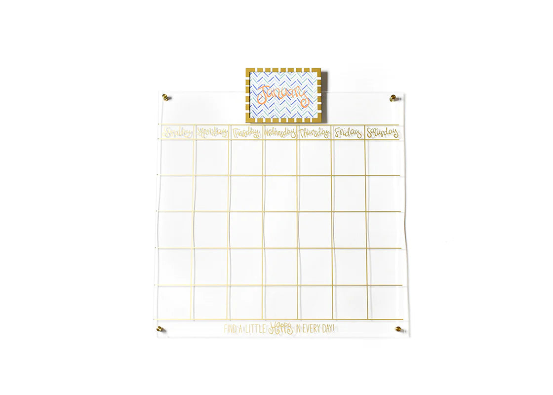 Happy Everything Clear Acrylic 24 Wall Calendar