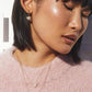 Ari Heart Huggie Earrings - Model View