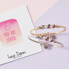 Luca and Danni Heart Medley Bangle Bracelet
