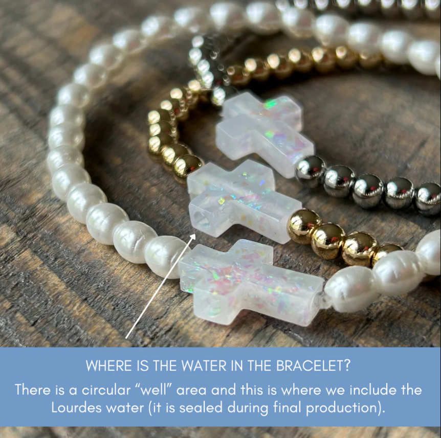 Holy Water Cross Bracelet
