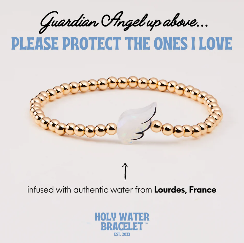 Holy Water Guardian Angel Wing Bracelet In Gold