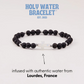 Holy Water Men's Lava Rock Bracelet In Silver