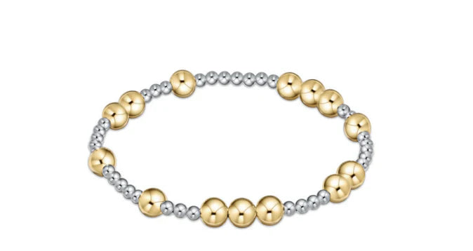 Hope Unwritten 6mm Bead Bracelet - Mixed Metal