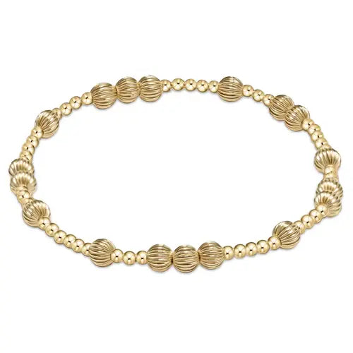 Hope Unwritten Dignity 5mm Bead Bracelet - Gold Front View