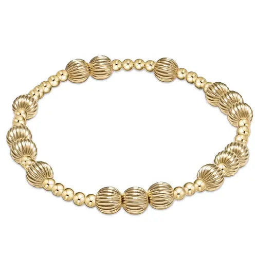 Hope Unwritten Dignity 6mm Bead Bracelet - Gold Front View
