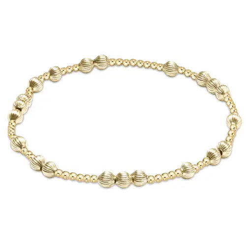 Hope Unwritten Dignity 4mm Bead Bracelet - Gold Front View