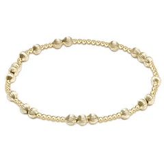 Hope Unwritten Dignity 4mm Bead Bracelet - Gold Front View