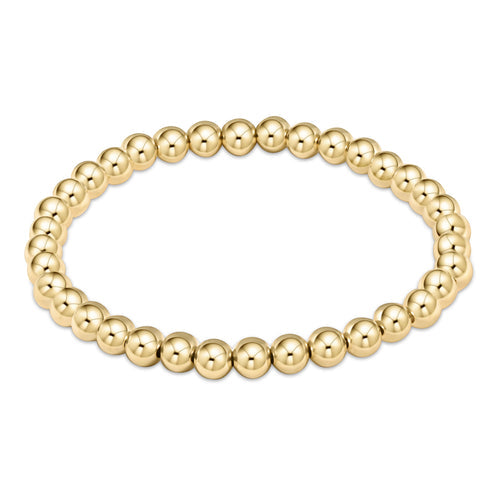 Classic Gold 5mm Bead Bracelet Front View