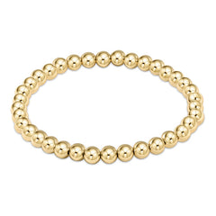 Classic Gold 5mm Bead Bracelet Front View