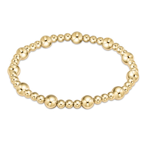 Enewton Classic Sincerity Pattern 6mm Bead Bracelet- Gold