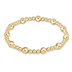 Enewton Classic Sincerity Pattern 6mm Bead Bracelet- Gold