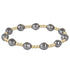 Admire Gold Bead Bracelet - Pearl - Dark Grey | Enewton®